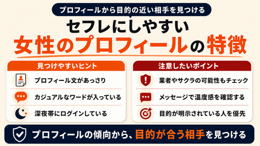 セフレにしやすい女性のプロフィールの特徴