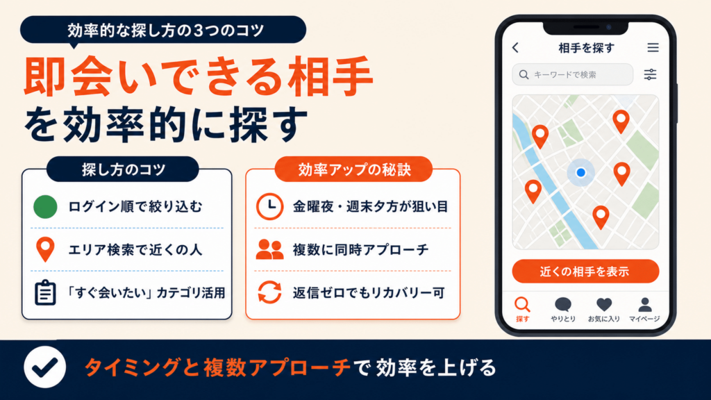 即会いできる相手を探す