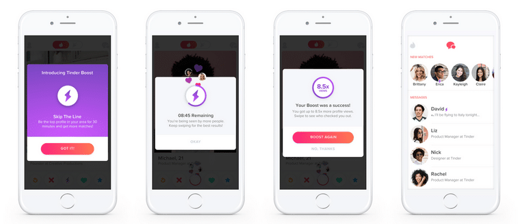 Tinderのブースト機能